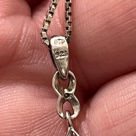 Chuck Clemency Emerald Sterling Silver 925 Pendant and Chain Necklace - Picture 5 of 7